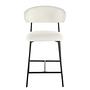 Bar stool ABETITO Set of 2 White 1