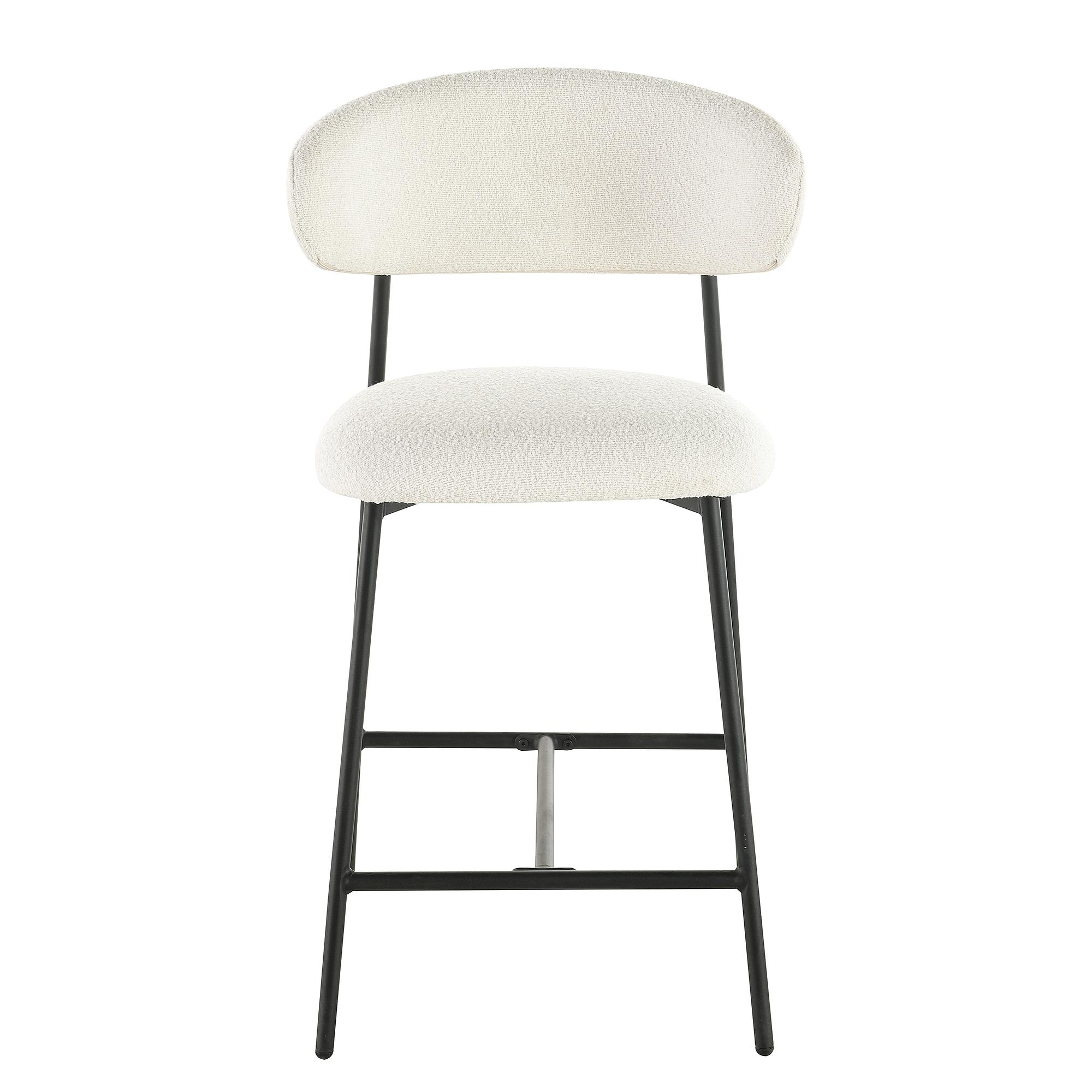 Bar stool ABETITO Set of 2 White 1