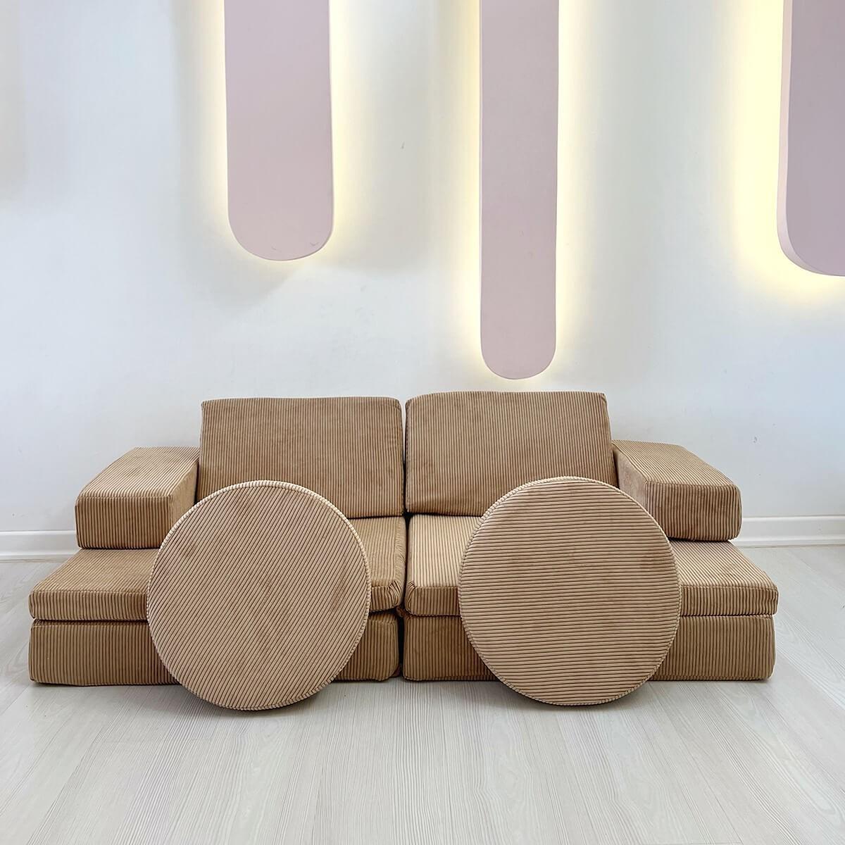 Puzzle Sofa bed 2-seater Camel 1