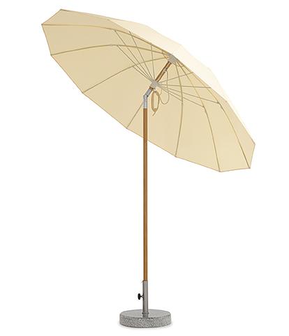 Pagoda Parasol Natural with base plate Ø 240cm 1