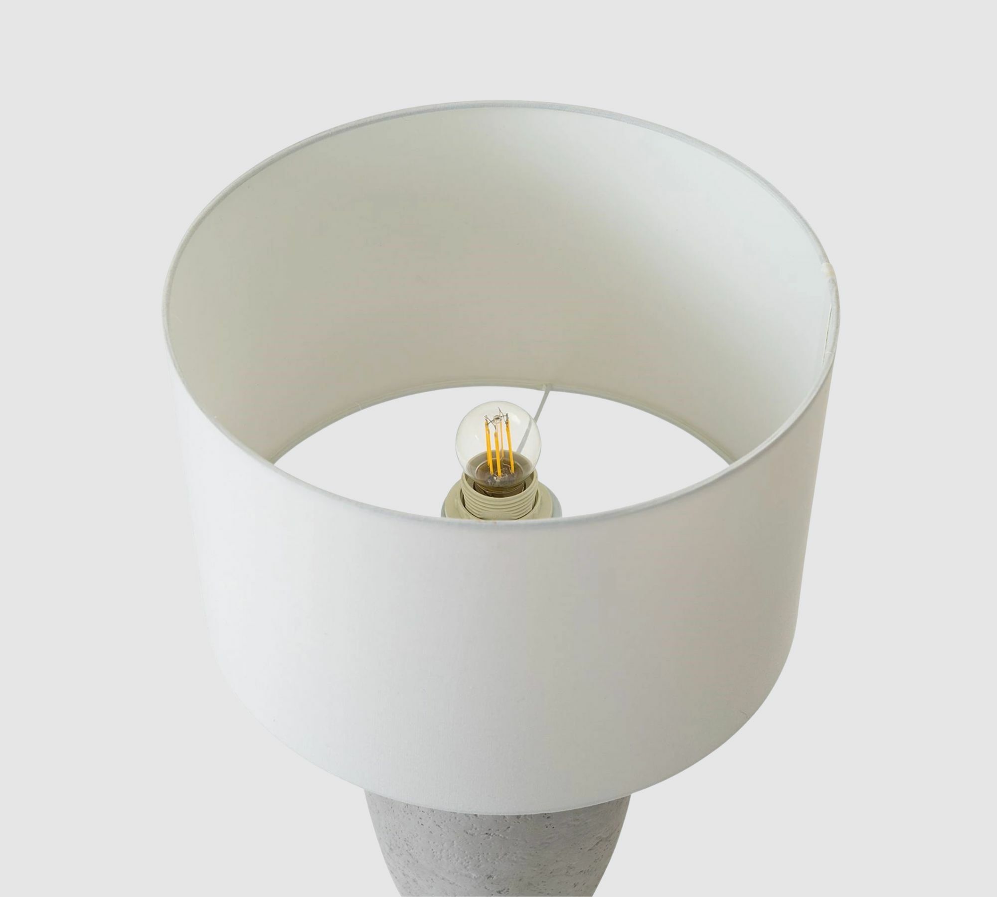 Table lamp Lanta linen fabric / concrete 1-light 4