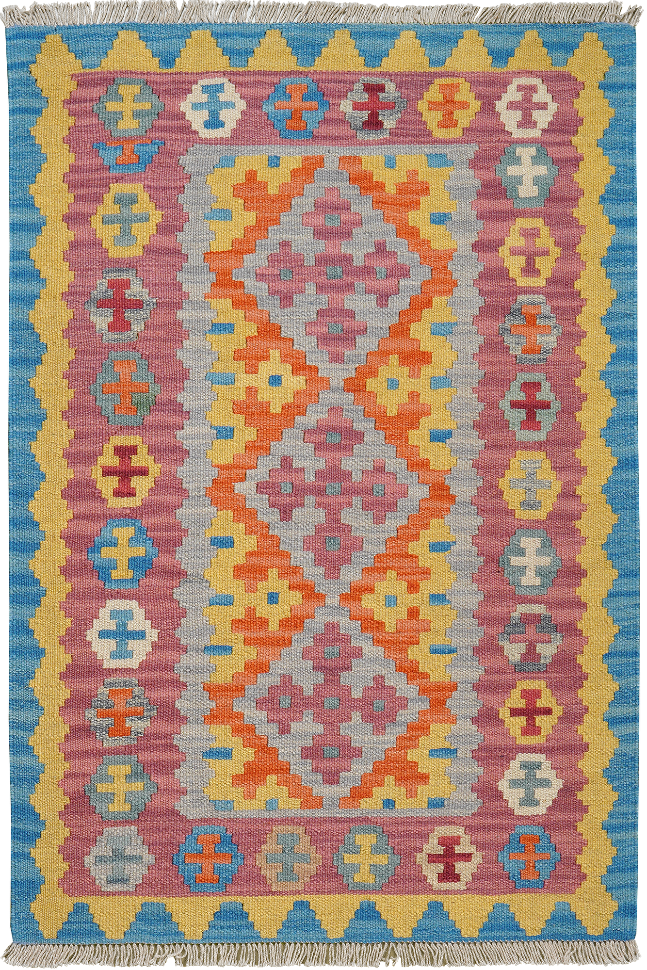 Kilim Gashgai Teppich Mehrfarbig 0