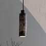 Pendant lamp Tivoli iron marble brown 0