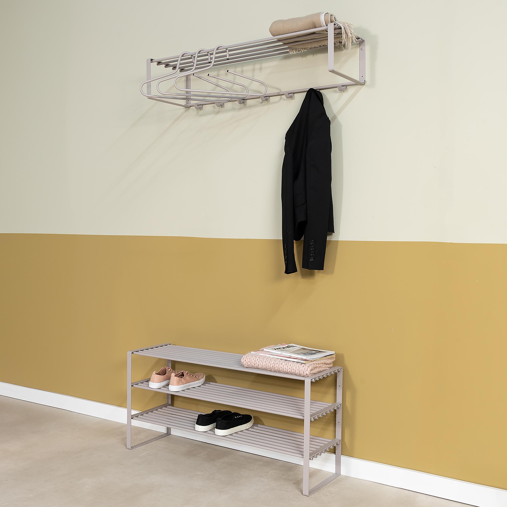 Shoe Rack Rex 3 Shelves Sand Grey 3