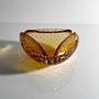 Vintage Schale Muranoglas Bernstein-Orange 70er Jahre 5