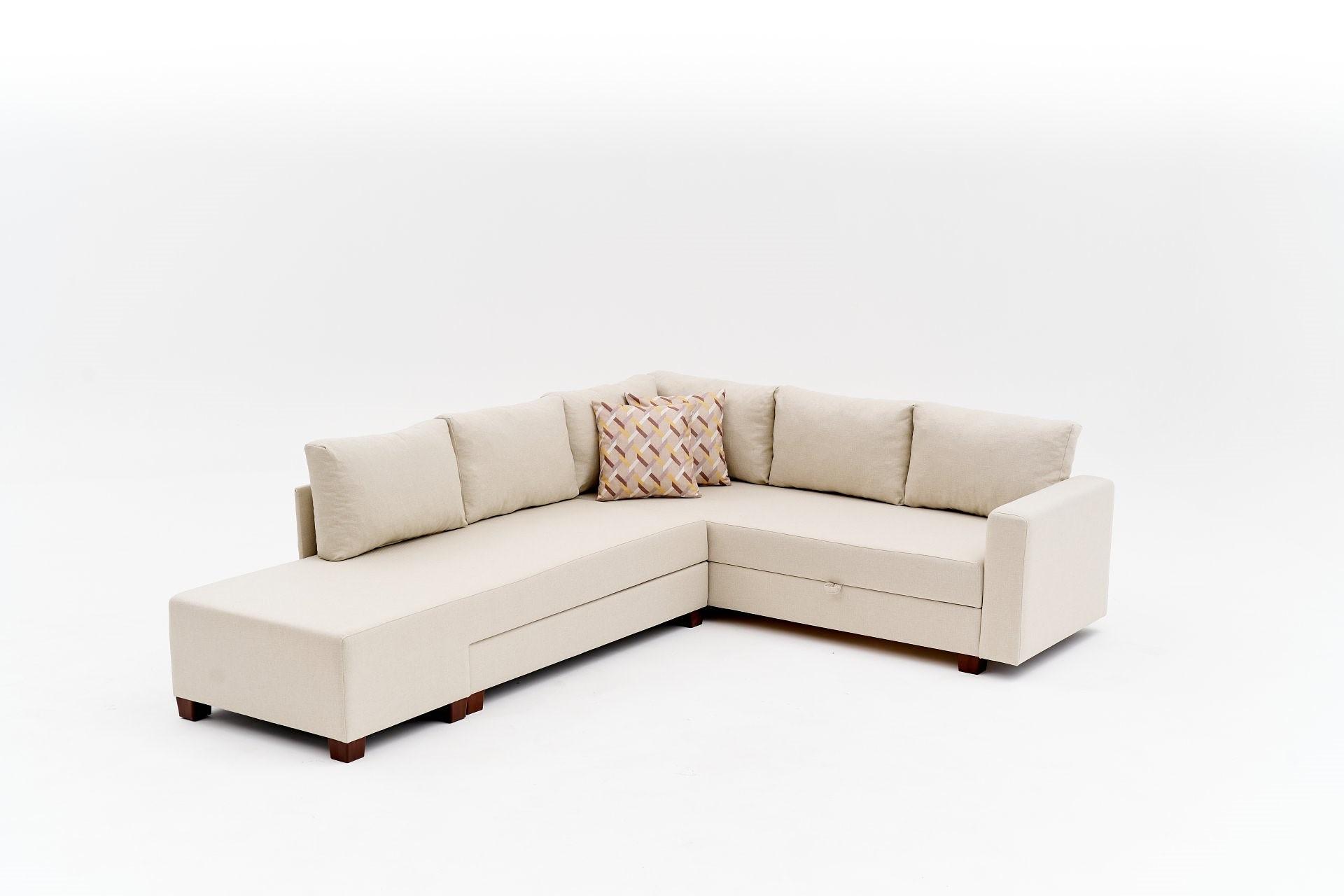 Aly Schlafsofa Récamiere Links Baumwolle Creme 7