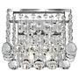 Square Hanna Wall Lamp Steel Crystal Glass 0