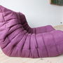 Togo armchair textile aubergine 6