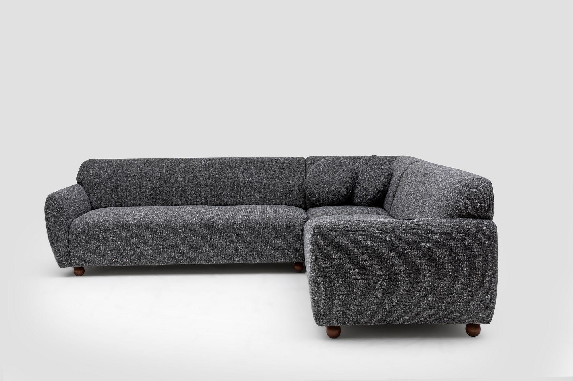 Eddy 2 Corner Sofa Dark Grey 6