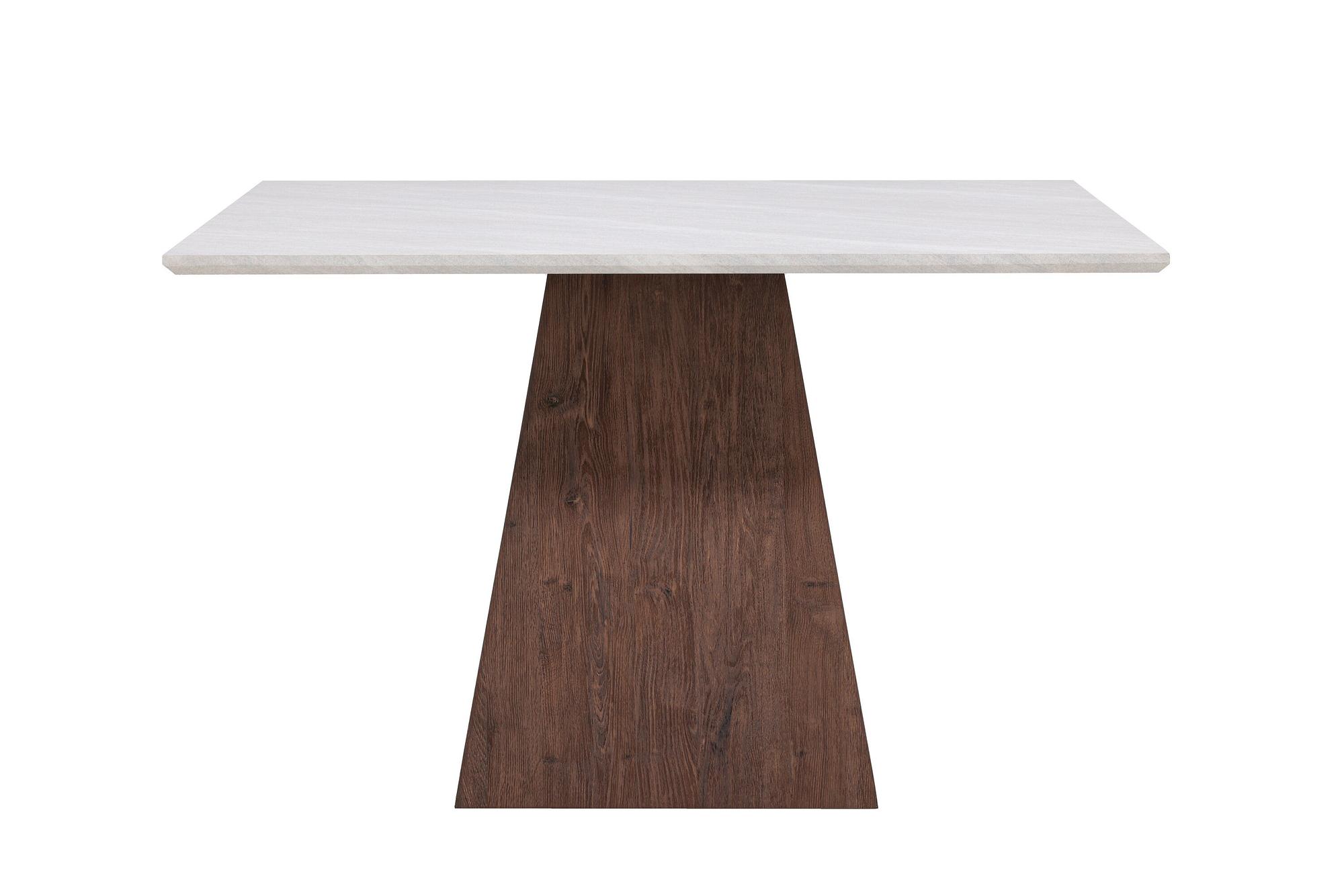 Cael Dining table MDF Mocha Stone look 120×120×75cm 6