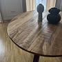 Runder Esstisch Massivholzplatte Mangoholz 120cm 4