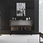 Luxe Sideboard Holz Schwarz Walnuss 4