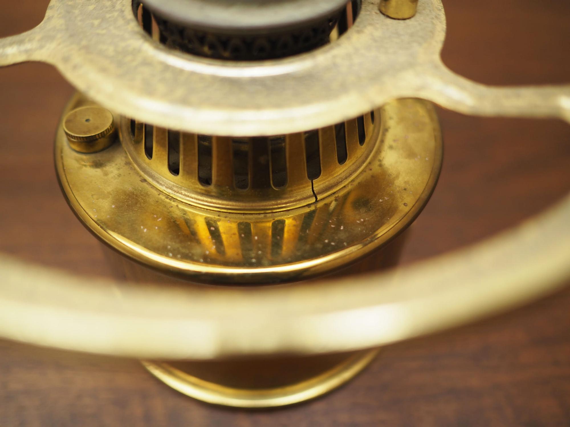 Oil table lamp metal glass 1950s 7