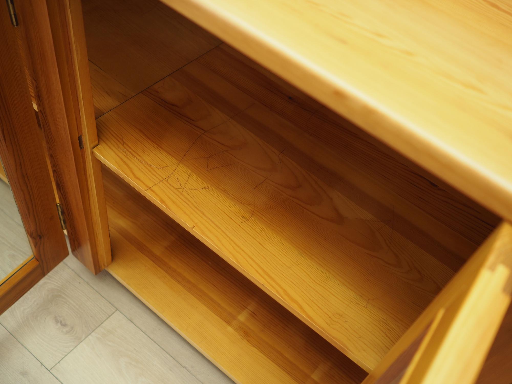Display cabinet pine wood 1980s 6
