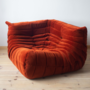Togo Set Lounge 3 pezzi Velluto a coste Arancione 1