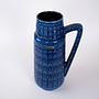 Blaue Keramikvase 1960er Jahre 3