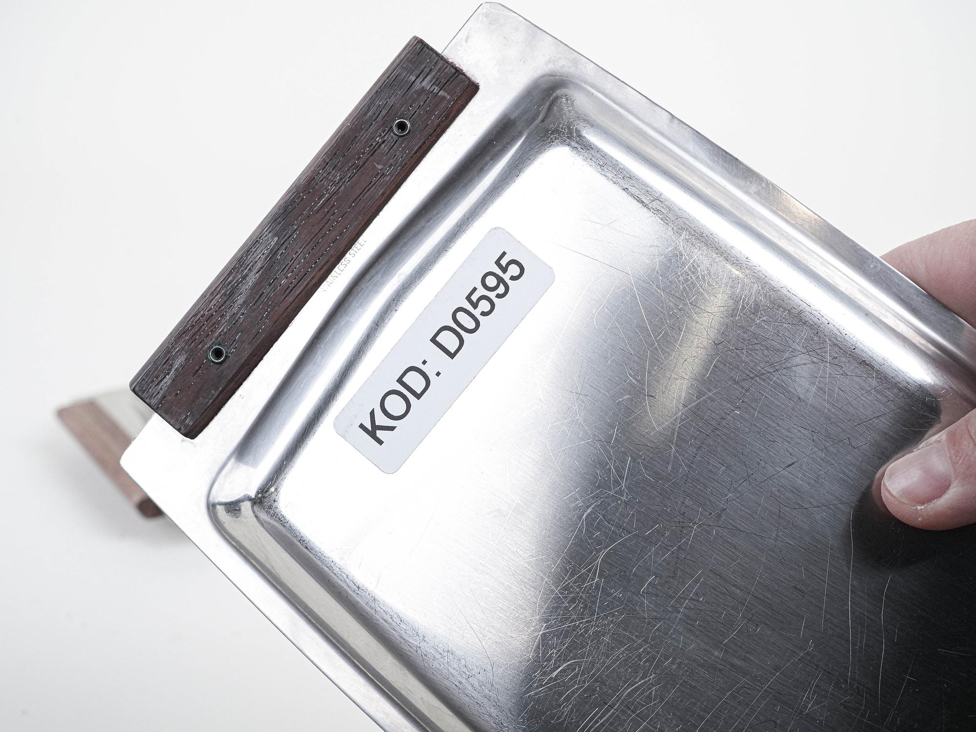 Edelstahtablett 1970er Jahre 5