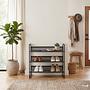 Tecnor shoe rack metal black 63 cm 2