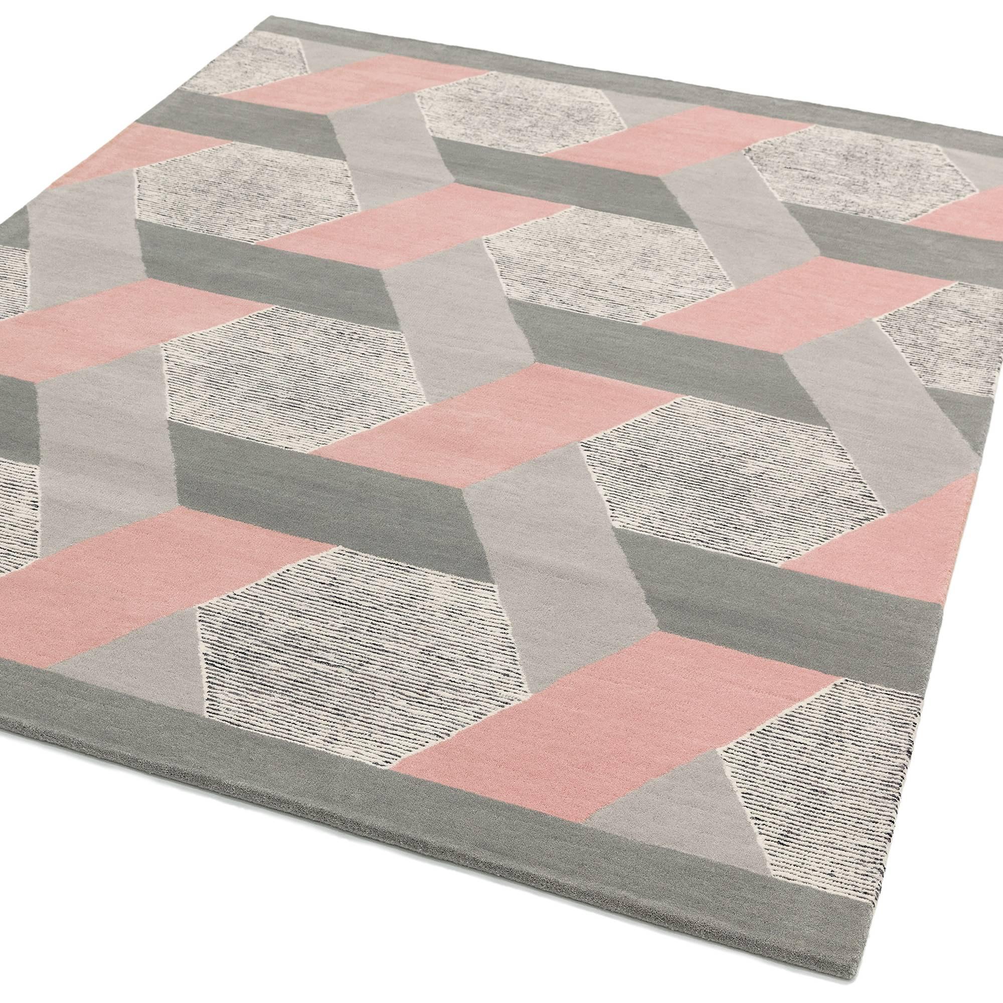 Camden Teppich Wolle Pink 300x200cm 2