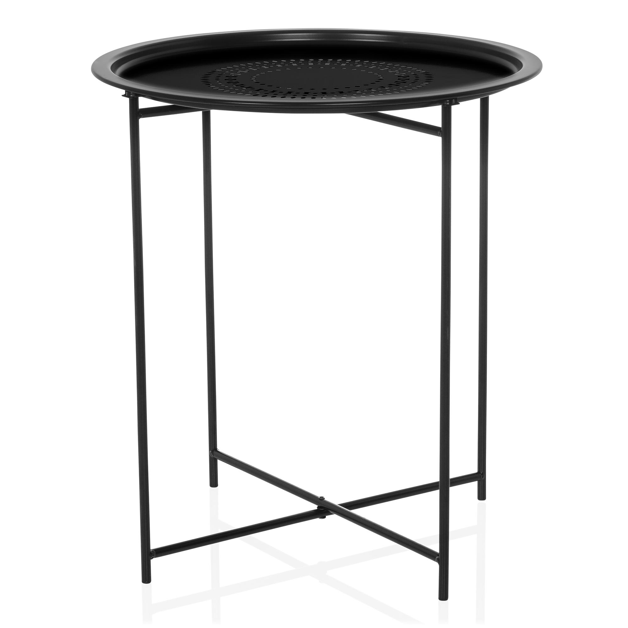 Side table / Coffee table / Sofa table ALLRUND Metal black hjh Living 9