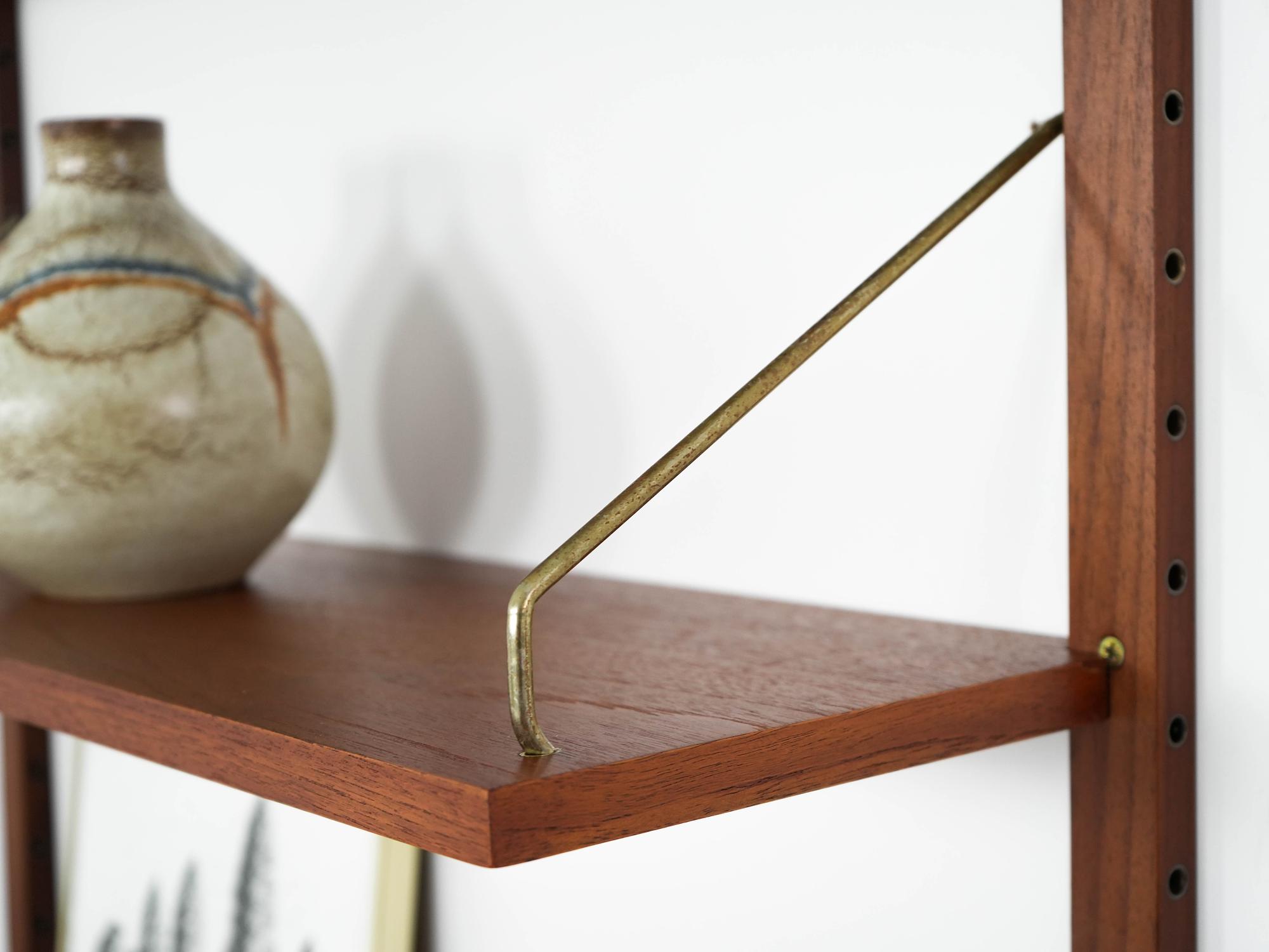 Regalwand Teakholz 1960er Jahre 7