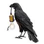 Table Lamp Animal Crow Black 3
