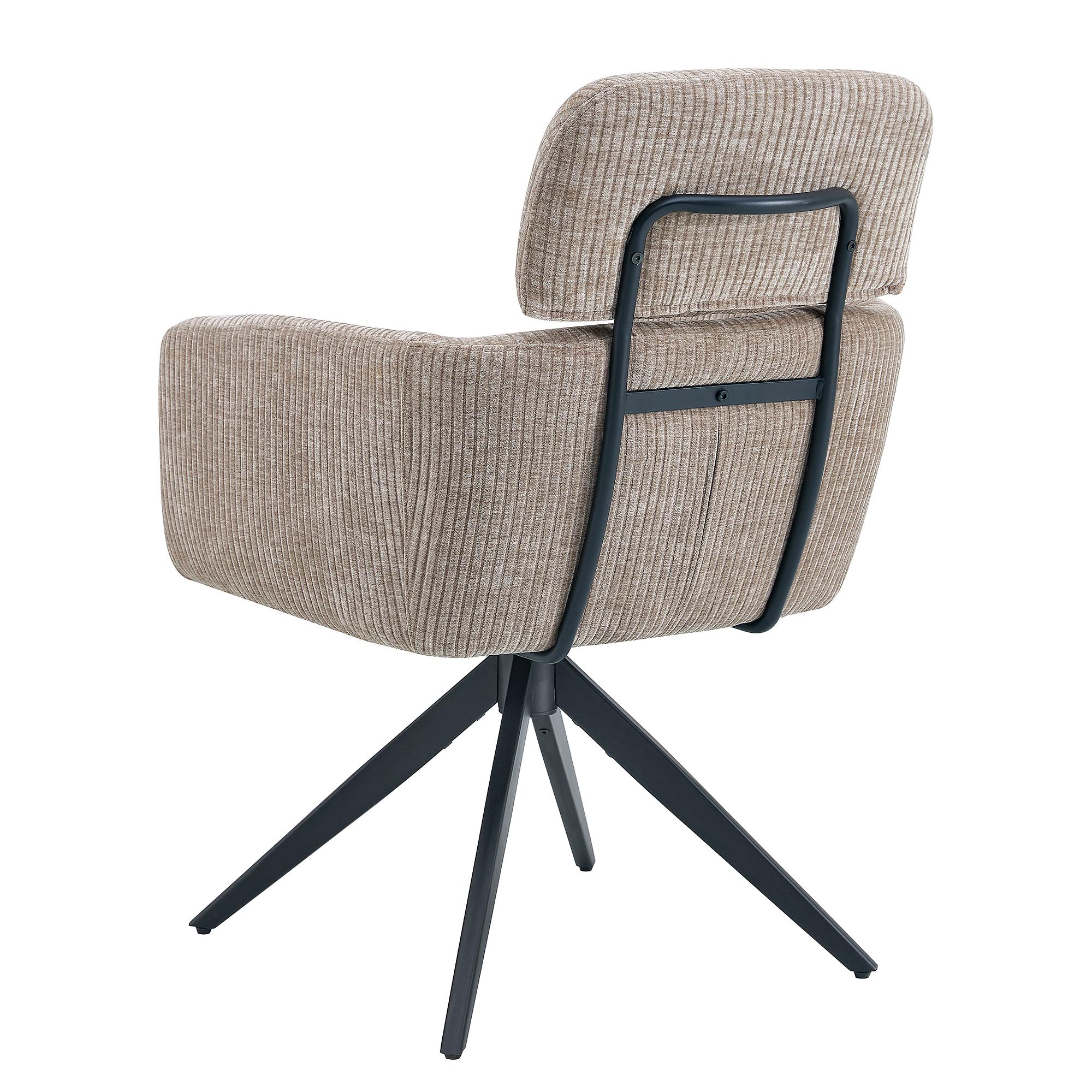 Drehbarer Armlehnenstuhl KELVO 2er-Set Beige 4