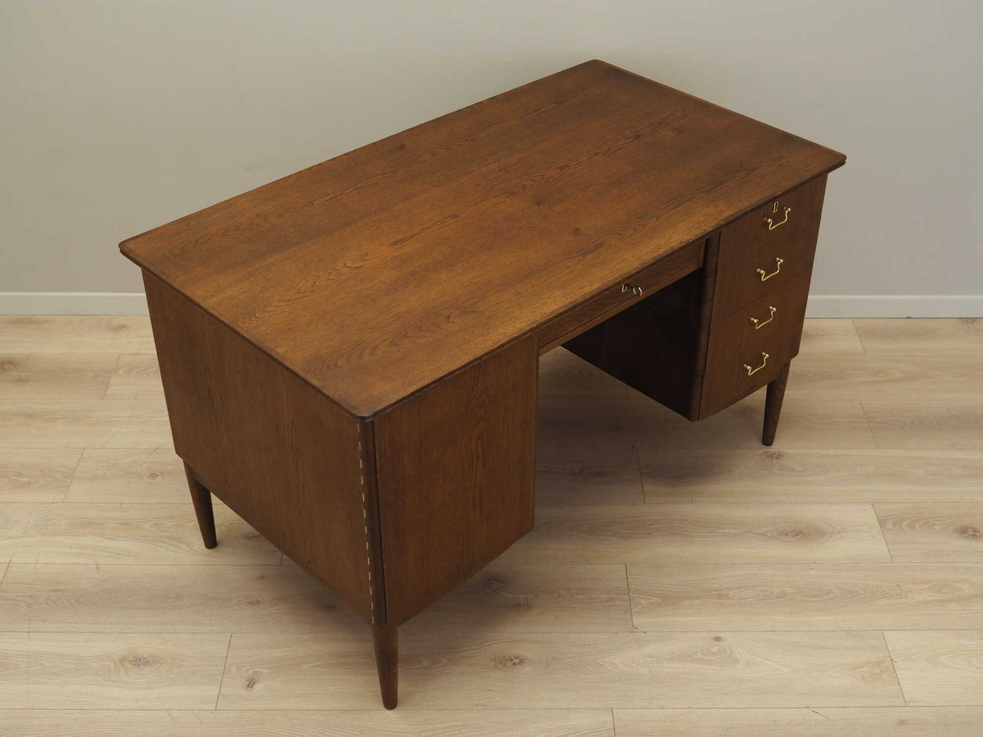 Schreibtisch Holz Braun 1970er Jahre  8