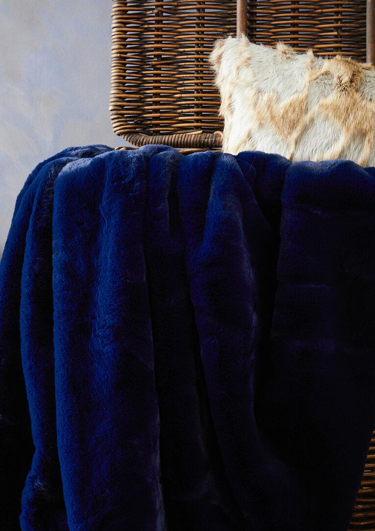 Bosie Lamina Navy Blue Throw 6