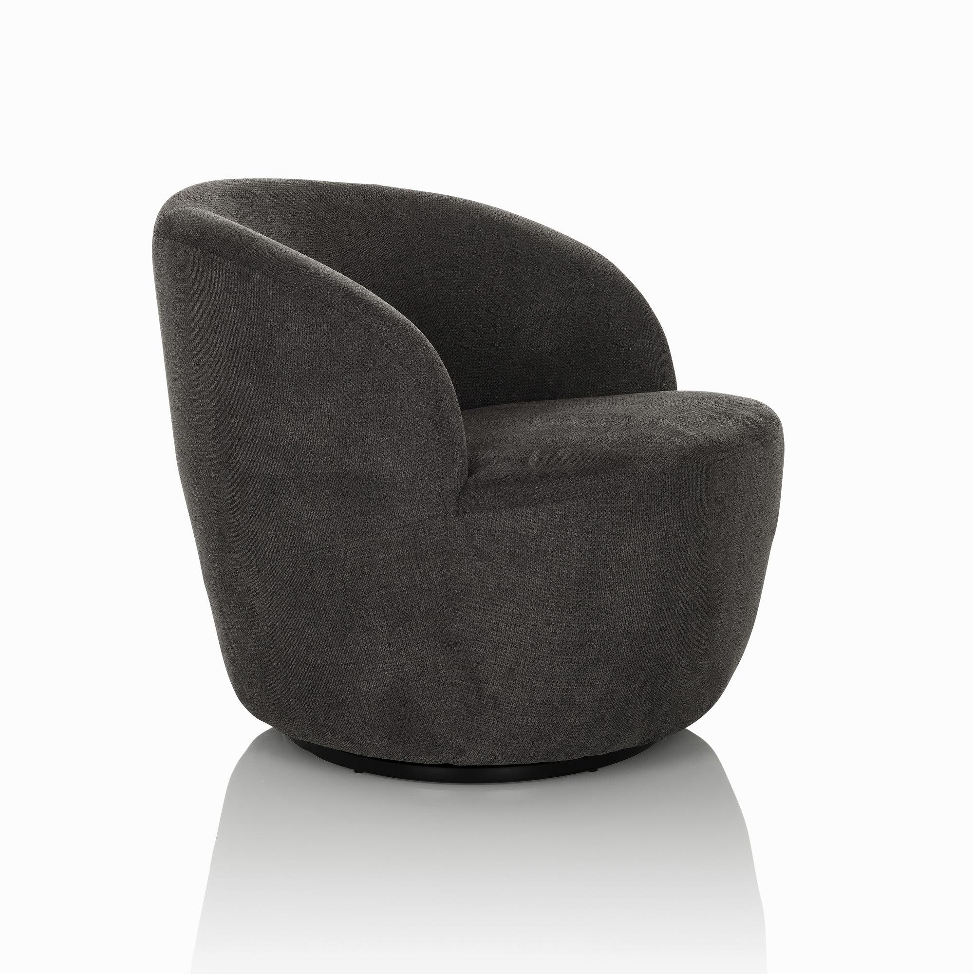 BRAMWICH Lounge-Sessel Drehbar Stoff Grau 7