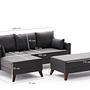 Bella Sofa Récamiere Links mit Hocker Anthrazit 7