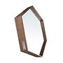 Hexagonal Wall Mirror Walnut 4