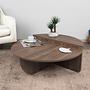 2x Podium Coffee Table Walnut Brown 6