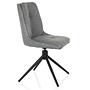 TARVISO I Dining chair Swivel Fabric Grey 6