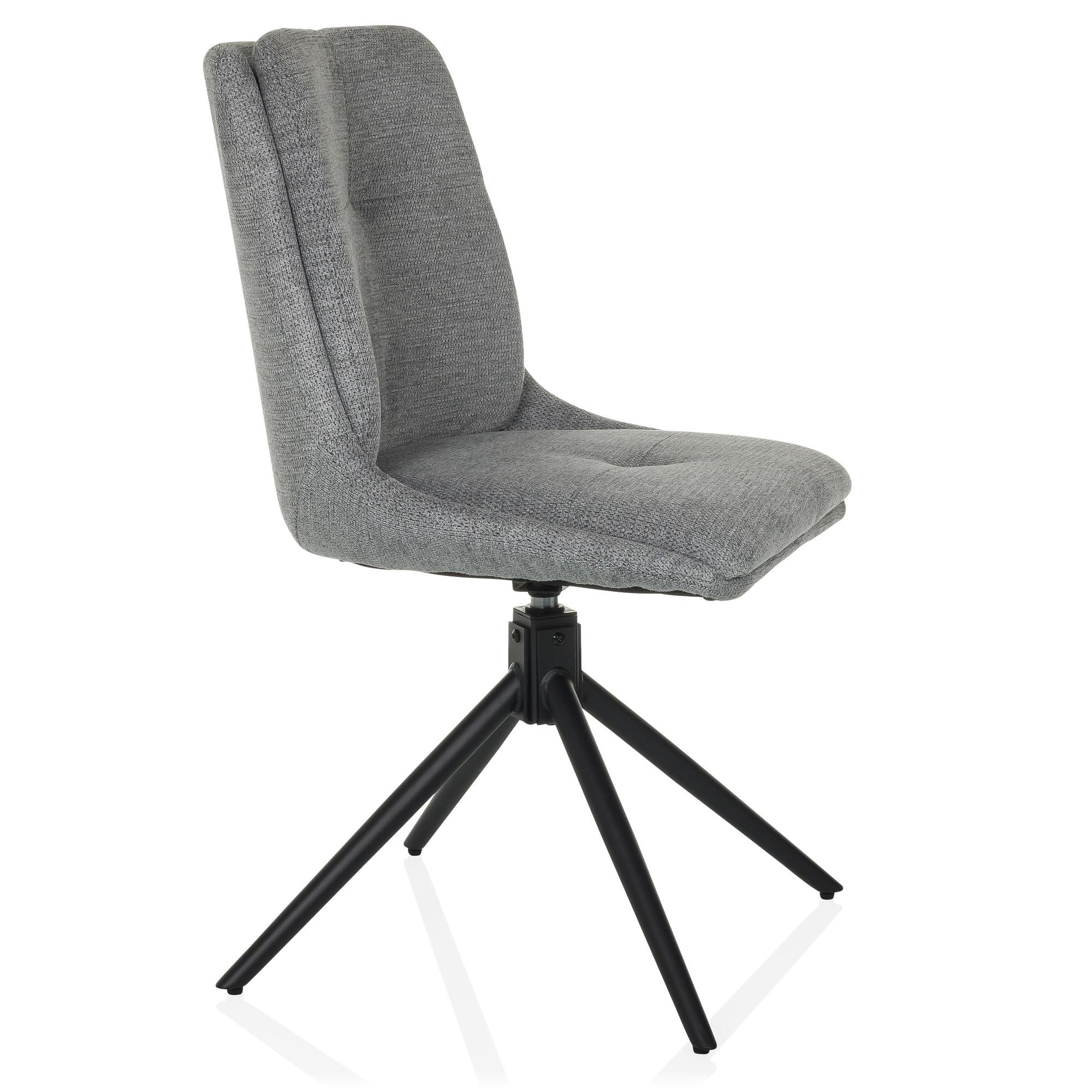 TARVISO I Dining chair Swivel Fabric Grey 6