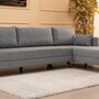 Sofa Récamiere Rechts Textil Grau 2