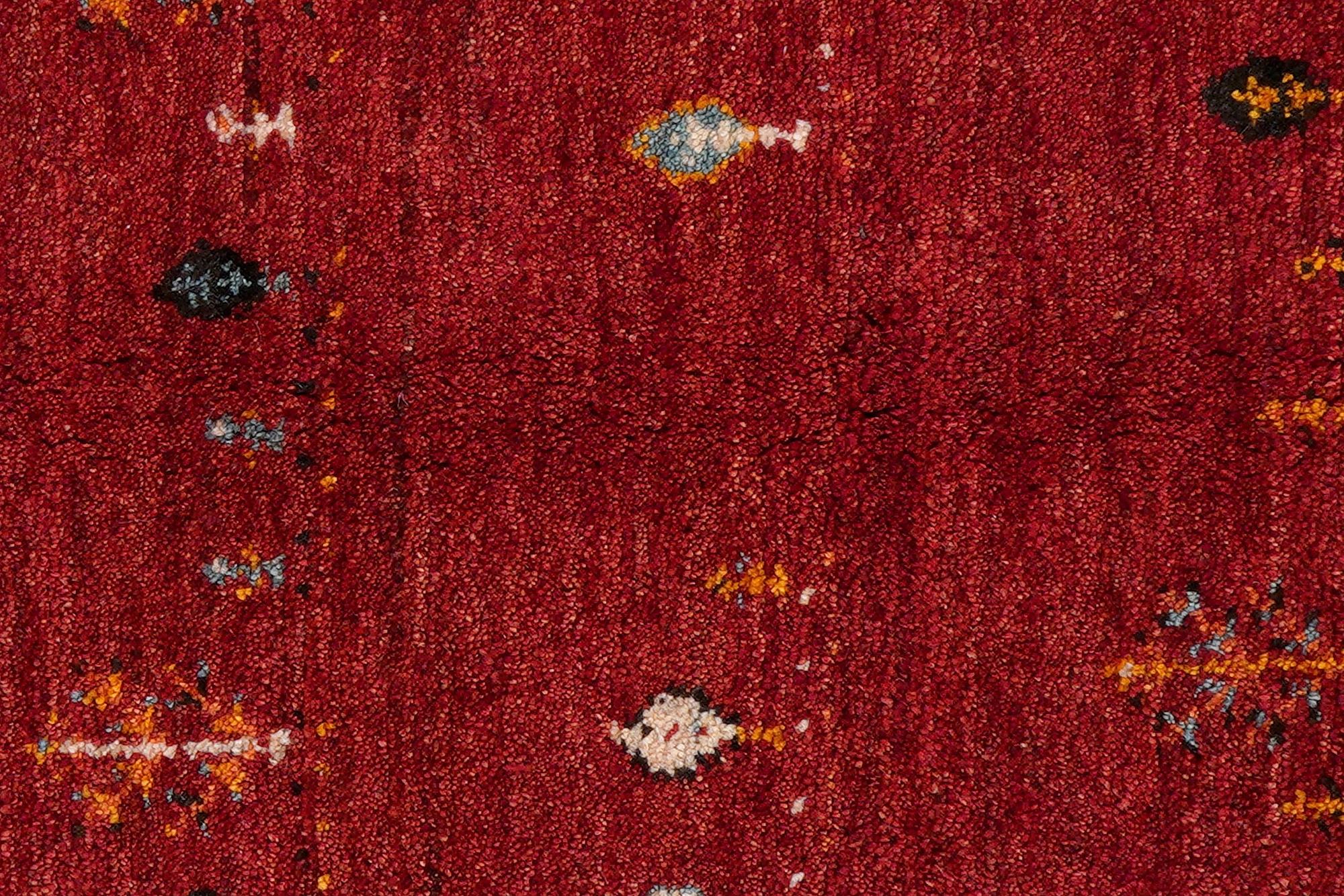 Tappeto Gabbeh Rizbaf Lana Multicolore 4