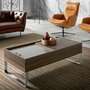 Couchtisch Walnussholz Metall Braun 2
