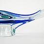 Bohemian Plate Blue Transparent 1970s 7