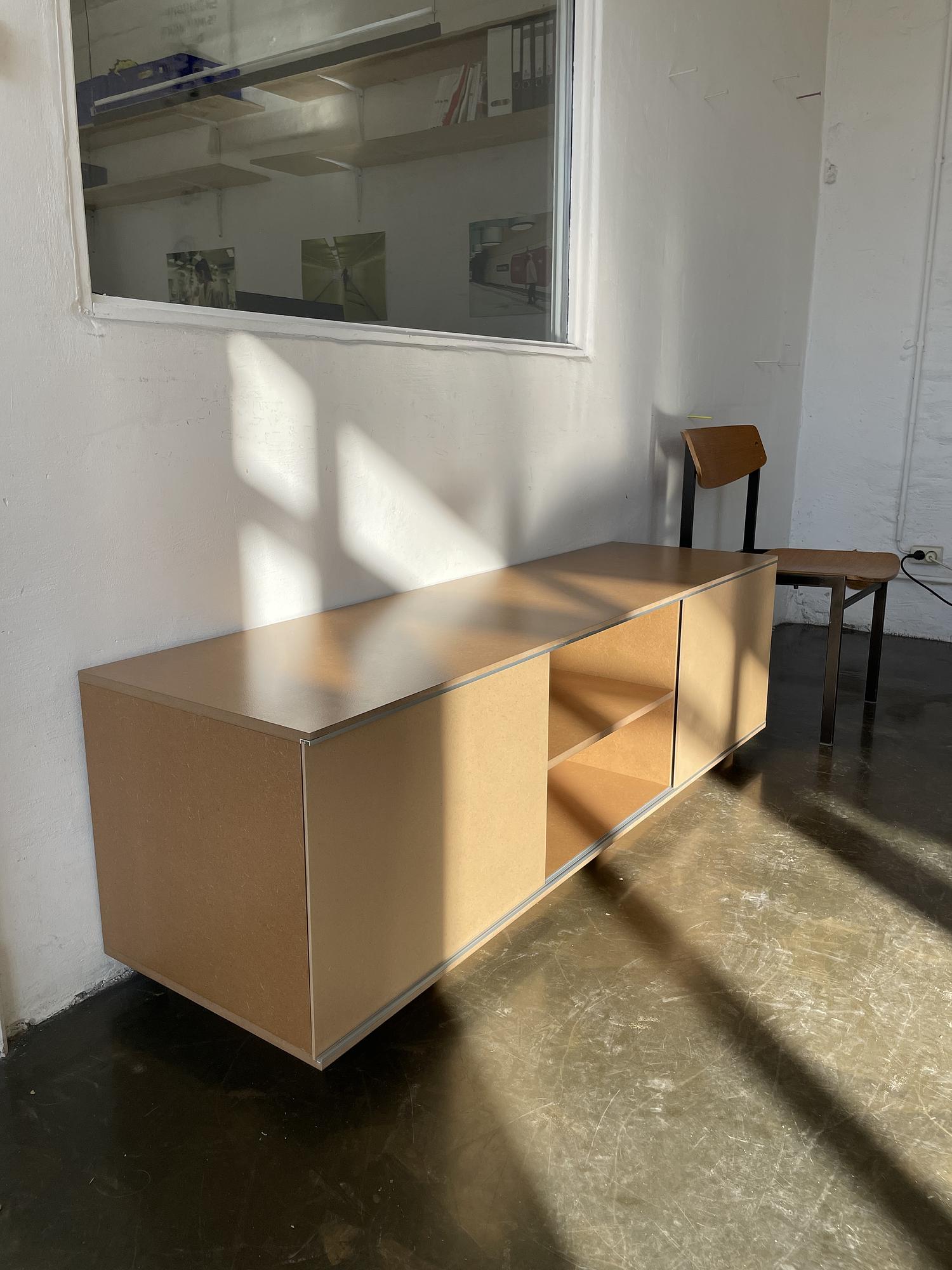 TV Sideboard Holz Aluminum Braun 6