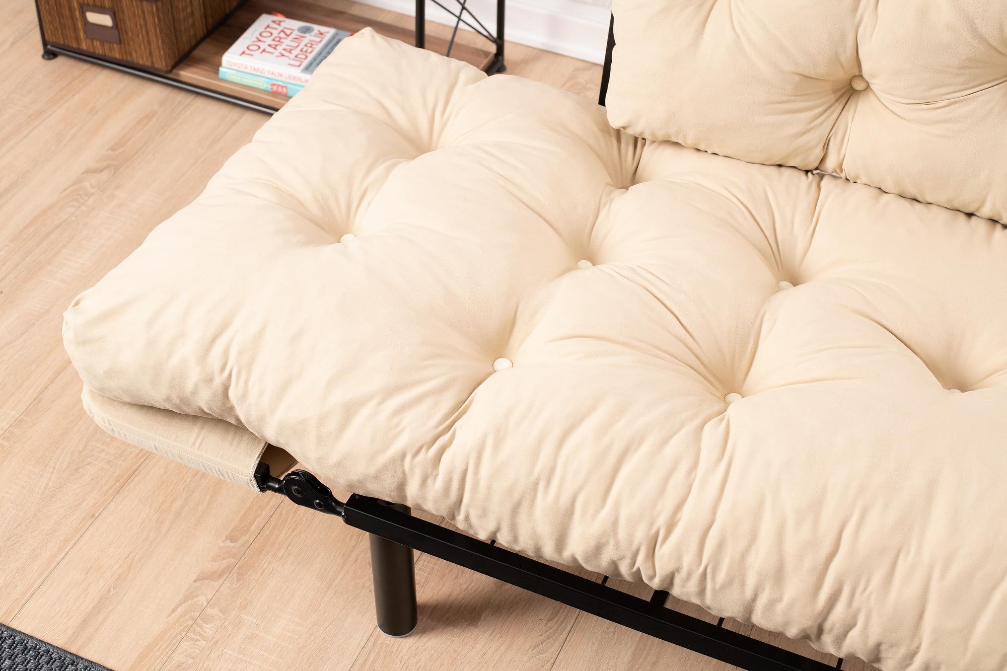 Nitta Schlafsofa 2-Sitzer Creme 5