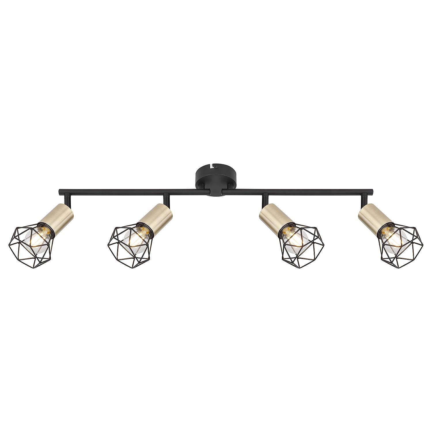 Xara VII Ceiling light Iron 4-flame 3