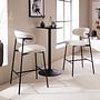 Bar stool ABETITO Set of 2 White 3