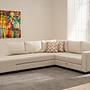 Aly  Schlafsofa Récamiere Links Baumwolle Creme 1