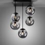 Ceiling light 5-flame glass black 3