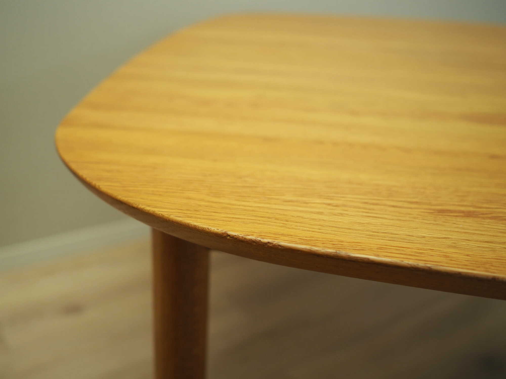 Vintage Dining Table Ash Wood Brown 1960s 9