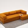 Comfort Schlafsofa Récamiere Rechts Orange 1