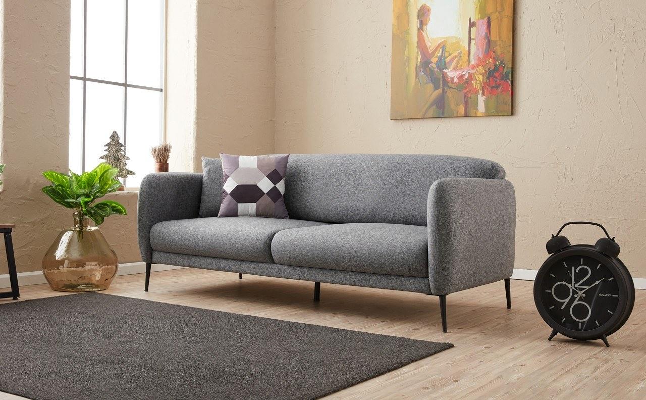 Venedik Sofa 3-Sitzer Grau 1