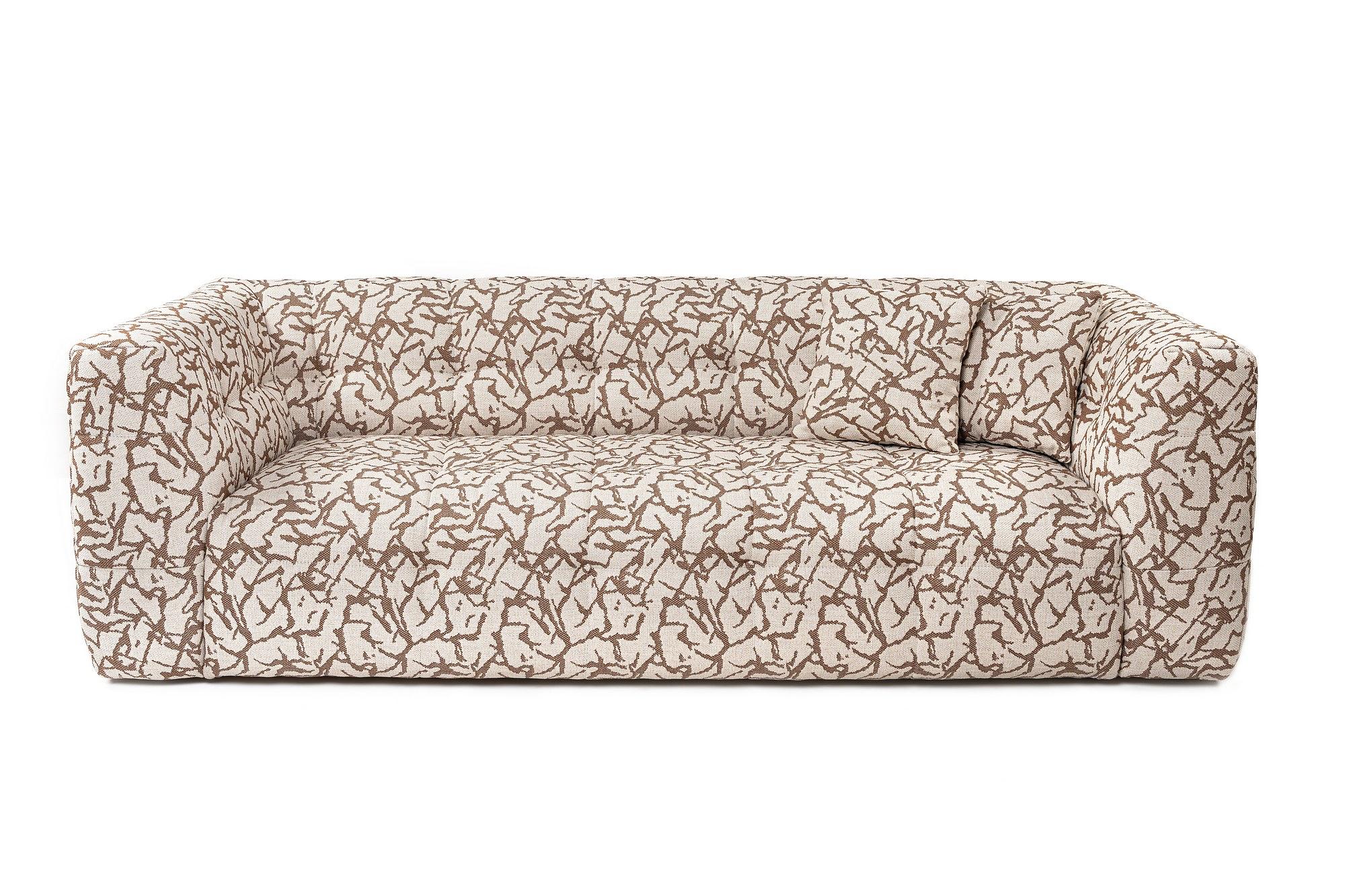 Cady Sofa 3-Sitzer Beige Gemustert 8