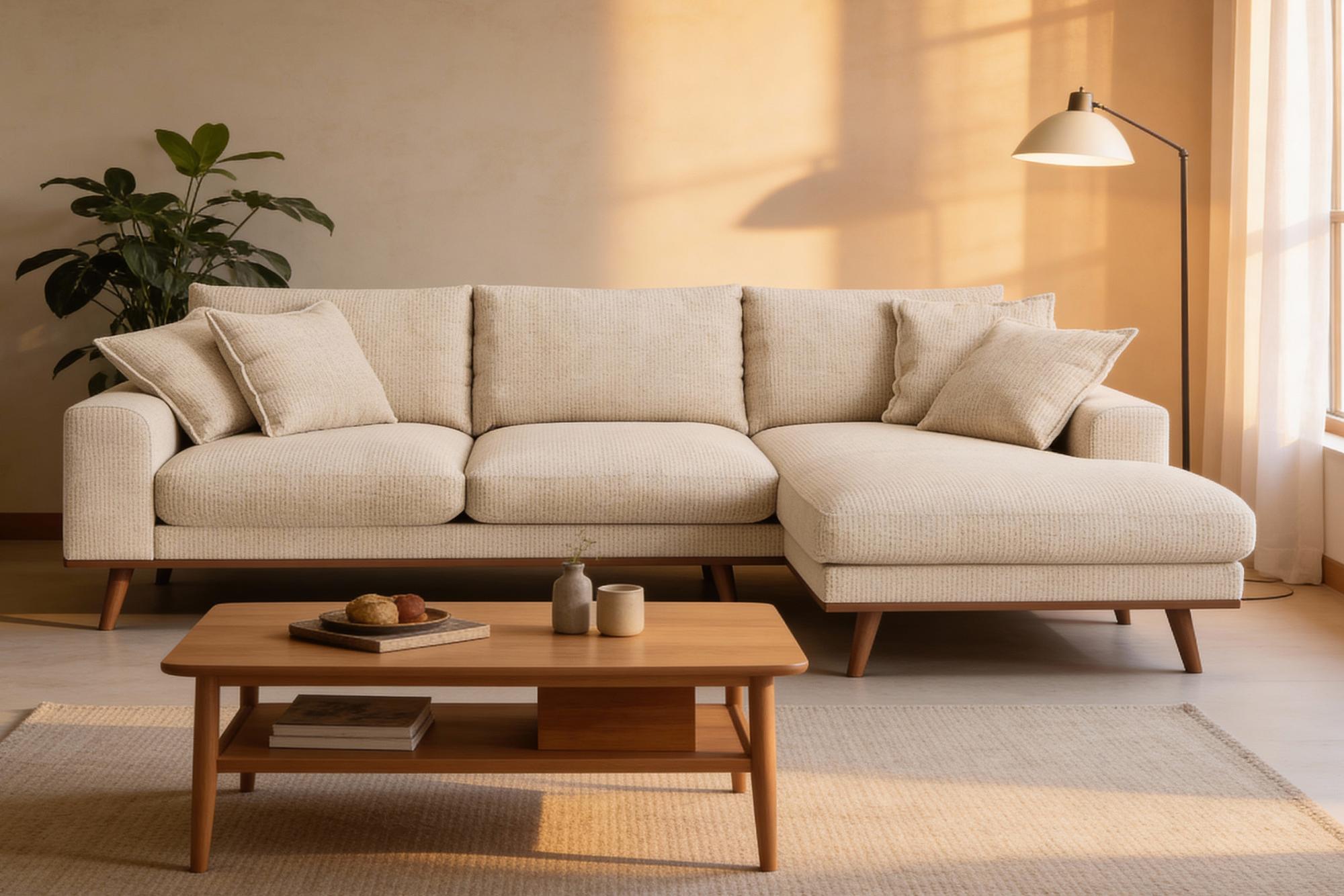 Ecksofa Harper 3-Sitzer Rechts Beige 10